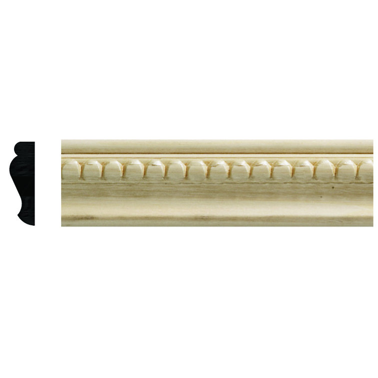 Ornamental Mouldings Hardwood Embossed Bead Colonial Trim Panel